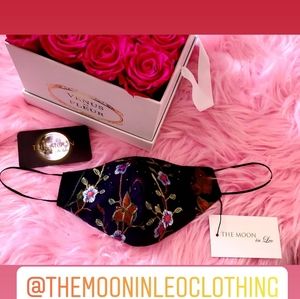 Face mask with embroidery